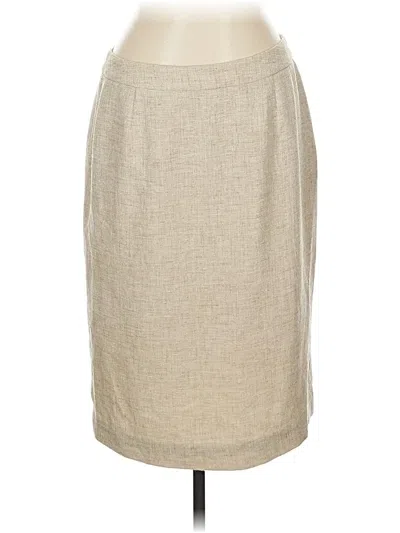 Pre-owned Doncaster Collection Formal Skirt In Tan