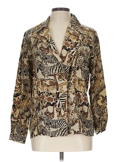 Pre-owned Doncaster Collection Kimono In Brown