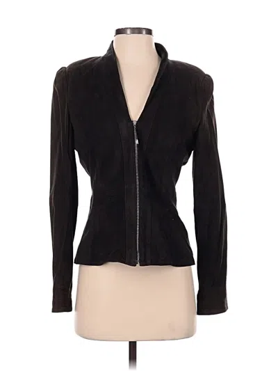 Pre-owned Doncaster Collection Leather Jacket In Black