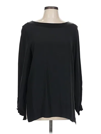 Pre-owned Doncaster Collection Long Sleeve Blouse In Black