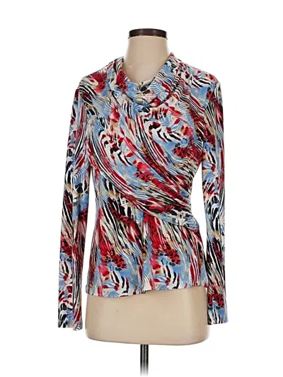 Pre-owned Doncaster Collection Long Sleeve Blouse In Blue