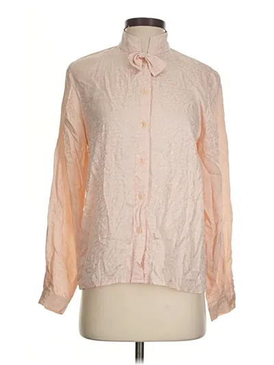 Pre-owned Doncaster Collection Long Sleeve Blouse In Pink