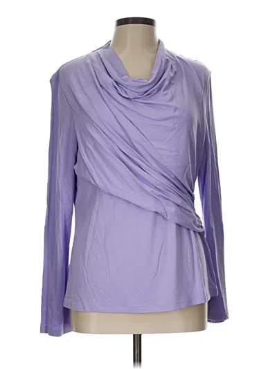 Pre-owned Doncaster Collection Long Sleeve Blouse In Purple
