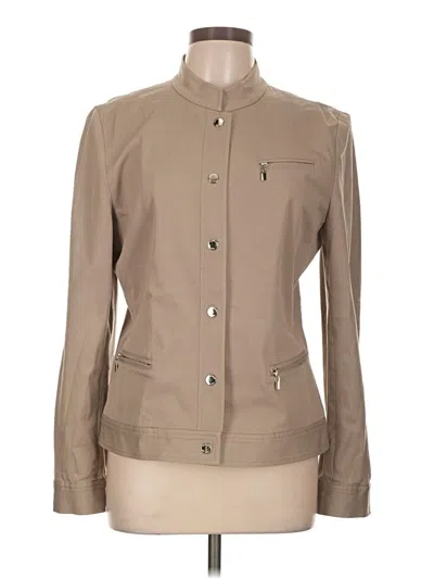 Pre-owned Doncaster Collection Long Sleeve Blouse In Tan