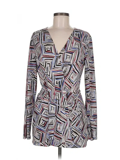 Pre-owned Doncaster Collection Long Sleeve Blouse In White