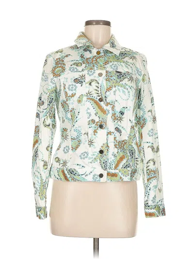 Pre-owned Doncaster Collection Long Sleeve Blouse In White