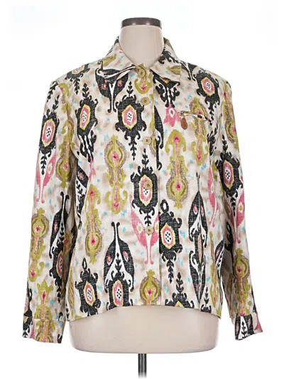 Pre-owned Doncaster Collection Long Sleeve Blouse In White