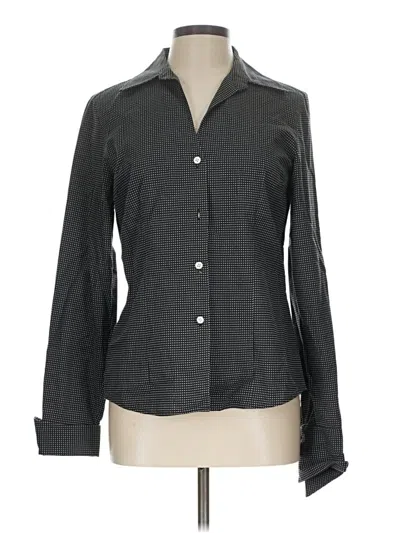 Pre-owned Doncaster Collection Long Sleeve Button Down Shirt In Gray