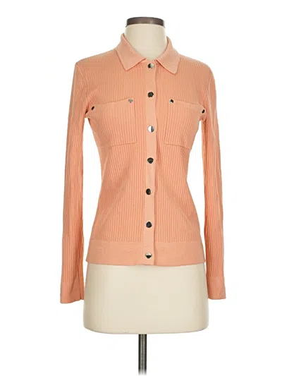 Pre-owned Doncaster Collection Long Sleeve Button Down Shirt In Orange
