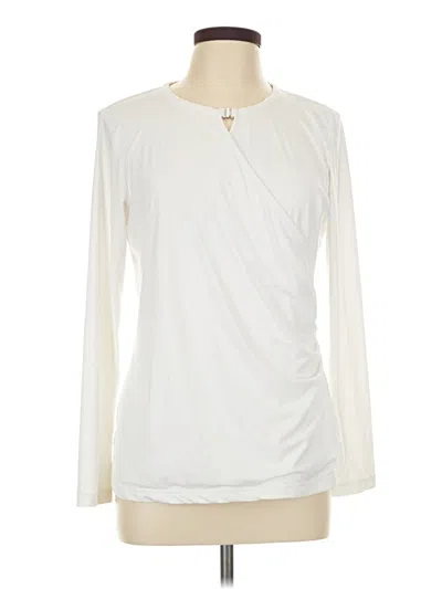 Pre-owned Doncaster Collection Long Sleeve T-shirt In Ivory