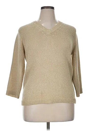 Pre-owned Doncaster Collection Pullover Sweater In Tan