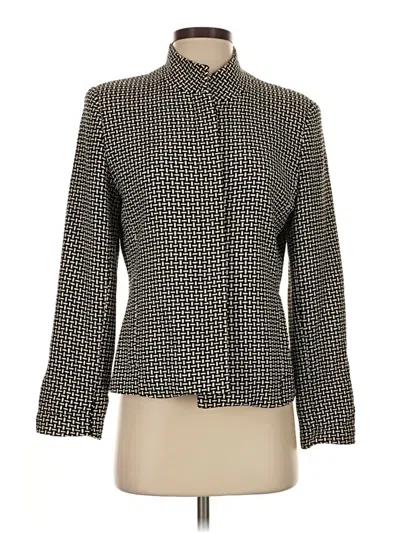 Pre-owned Doncaster Collection Silk Blazer Jacket In Black