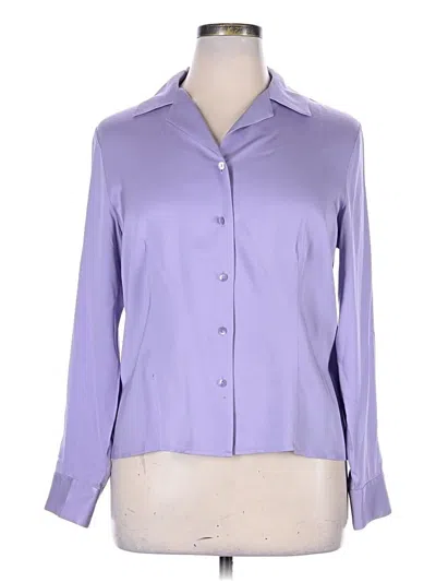 Pre-owned Doncaster Collection Silk Blazer Jacket In Purple