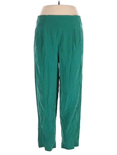 Pre-owned Doncaster Collection Silk Pants In Green