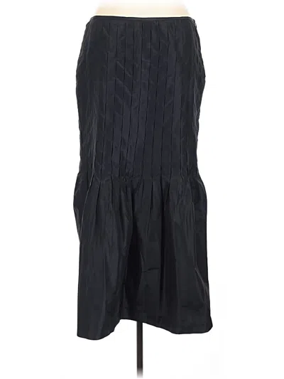 Pre-owned Doncaster Collection Silk Skirt In Black