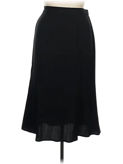 Pre-owned Doncaster Collection Silk Skirt In Black