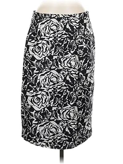 Pre-owned Doncaster Collection Silk Skirt In Black