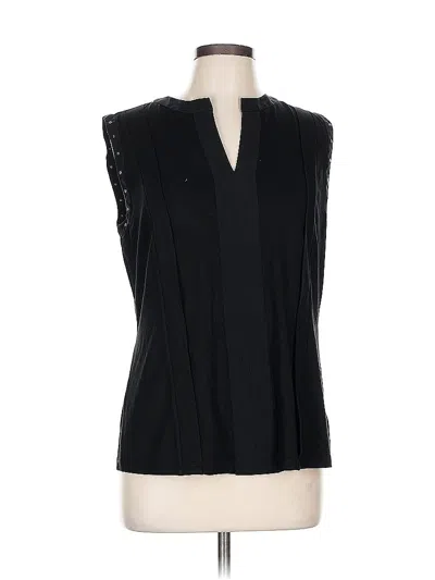 Pre-owned Doncaster Collection Sleeveless Blouse In Black