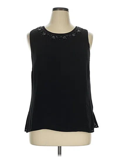 Pre-owned Doncaster Collection Sleeveless Blouse In Black