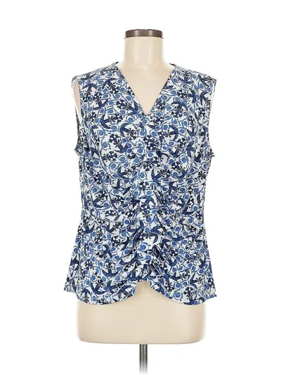 Pre-owned Doncaster Collection Sleeveless Blouse In Blue