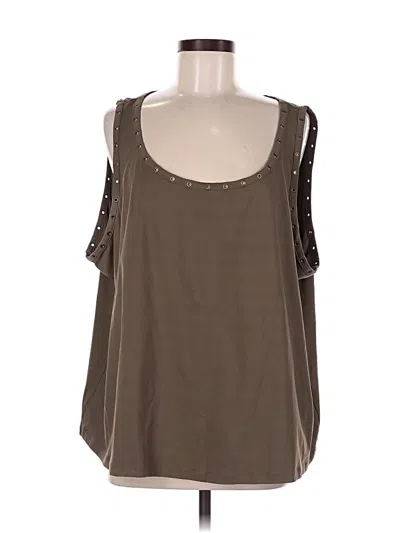 Pre-owned Doncaster Collection Sleeveless Blouse In Brown