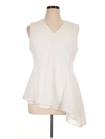 Pre-owned Doncaster Collection Sleeveless Blouse In Ivory