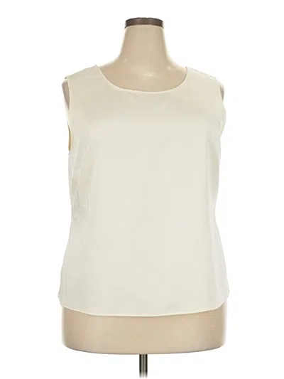 Pre-owned Doncaster Collection Sleeveless Blouse In Ivory