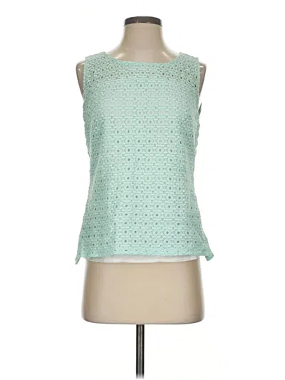 Pre-owned Doncaster Collection Sleeveless Blouse In Teal