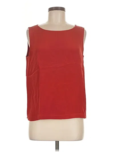 Pre-owned Doncaster Collection Sleeveless Top Red Boatneck Tops