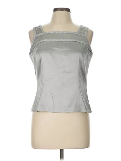 Pre-owned Doncaster Collection Sleeveless Top Silver Strapless Neckline Tops