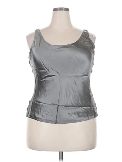 Pre-owned Doncaster Collection Sleeveless Top Silver Sweetheart Neckline Tops