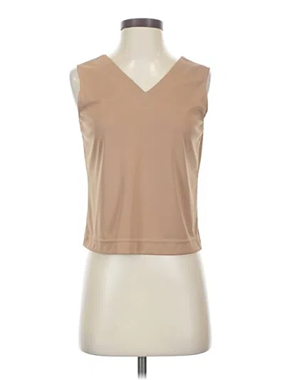 Pre-owned Doncaster Collection Sleeveless T-shirt In Brown