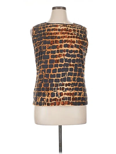 Pre-owned Doncaster Collection Sleeveless T-shirt In Gold