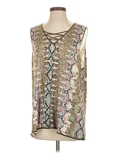 Pre-owned Doncaster Collection Sleeveless T-shirt In Silver