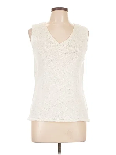 Pre-owned Doncaster Collection Sweater Vest In Ivory