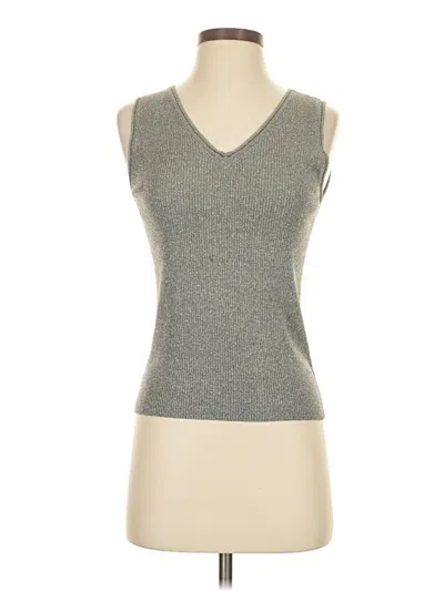 Pre-owned Doncaster Collection Tank Top Gray V-neck Tops