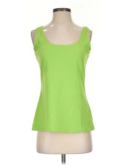 Pre-owned Doncaster Collection Tank Top Green Square Neckline Tops