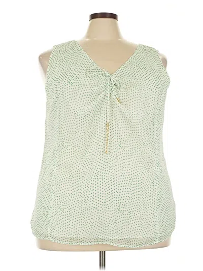 Pre-owned Doncaster Collection Tank Top Green Tie Neck Tops