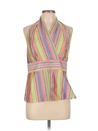 Pre-owned Doncaster Collection Tank Top Tan Halter Neckline Tops In Brown