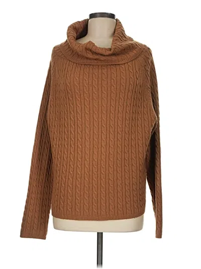Pre-owned Doncaster Collection Turtleneck Sweater In Brown