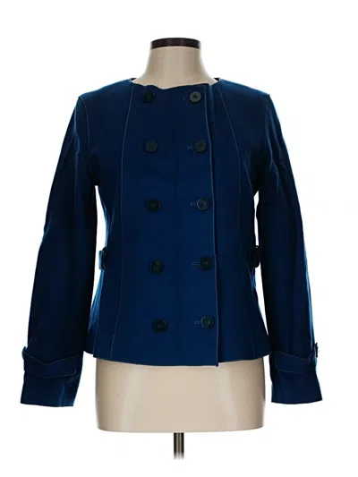 Pre-owned Doncaster Collection Wool Blazer Jacket In Blue