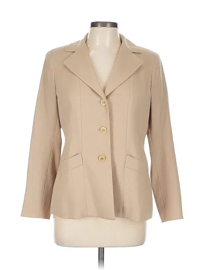 Pre-owned Doncaster Collection Wool Blazer Jacket In Brown