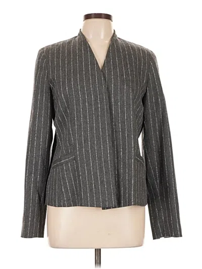 Pre-owned Doncaster Collection Wool Blazer Jacket In Gray