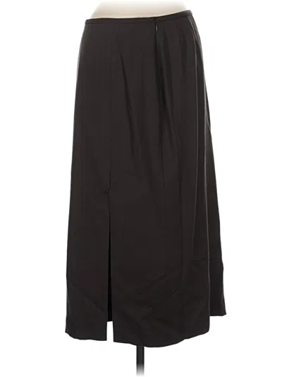 Pre-owned Doncaster Collection Wool Skirt In Black