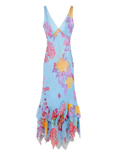Donde Esteban X Valentino Cortazar Cielo Maxi Dress In Blue