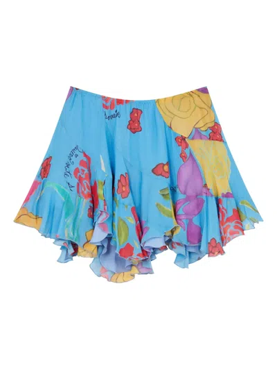 Donde Esteban X Valentino Cortazar Cielo Mini Skirt In Blue