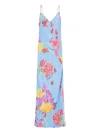 Donde Esteban Cielo Slip Dress In Blue