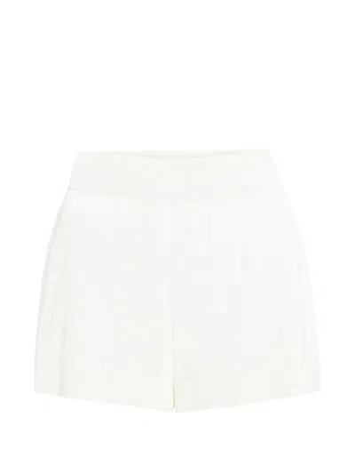 Donde Esteban Cream Pattern Shorts In White