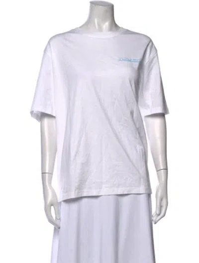 Pre-owned Donde Esteban Crew Neck Short Sleeve T-shirt W/ Tags In White