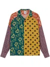 Donde Esteban Estrellitas Printed Crepe Shirt In 绿色